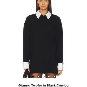 Free People Black and White Top